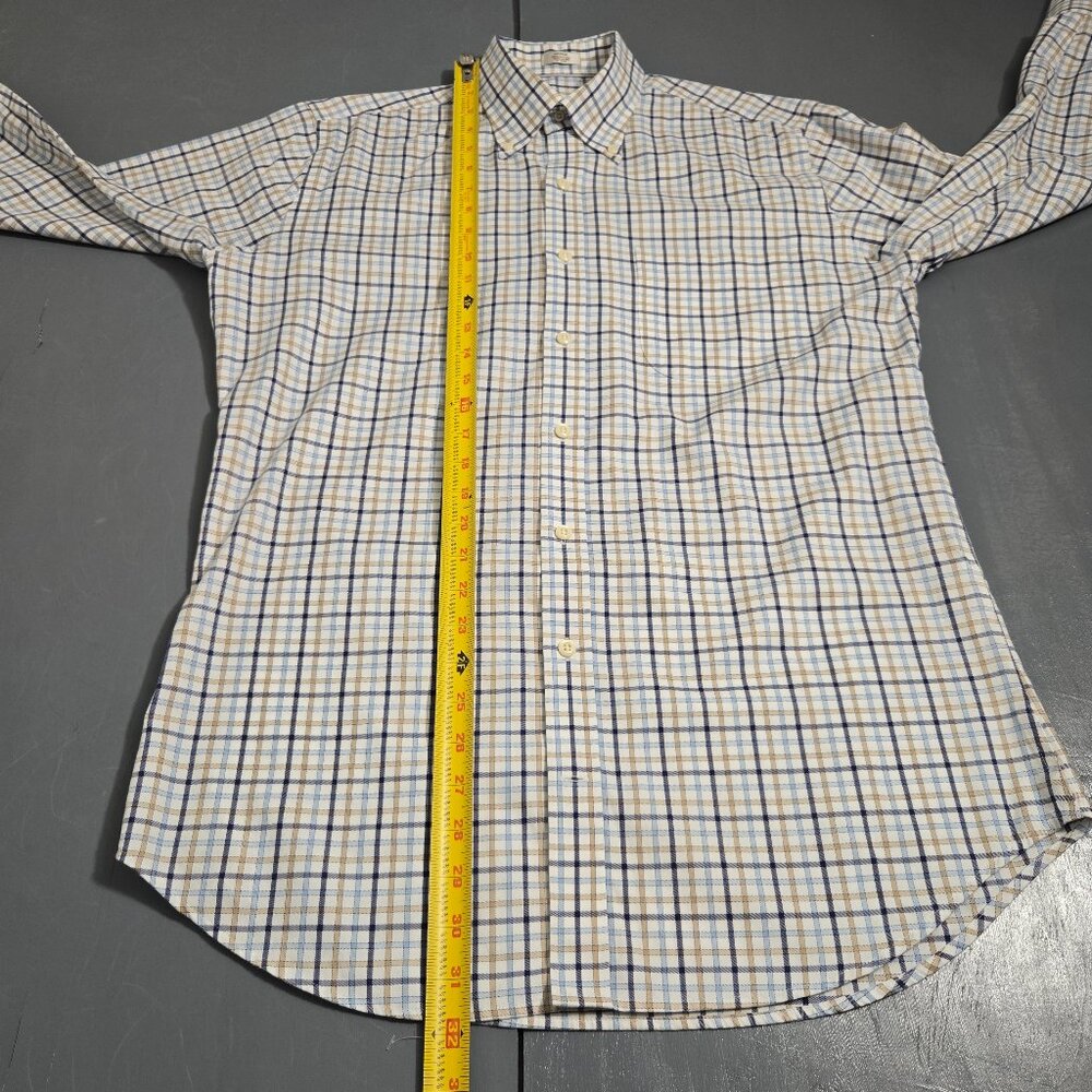Peter Millar Men’s Plaid Button Down Shirt Medium Cotton Easy Care - Picture 6 of 10